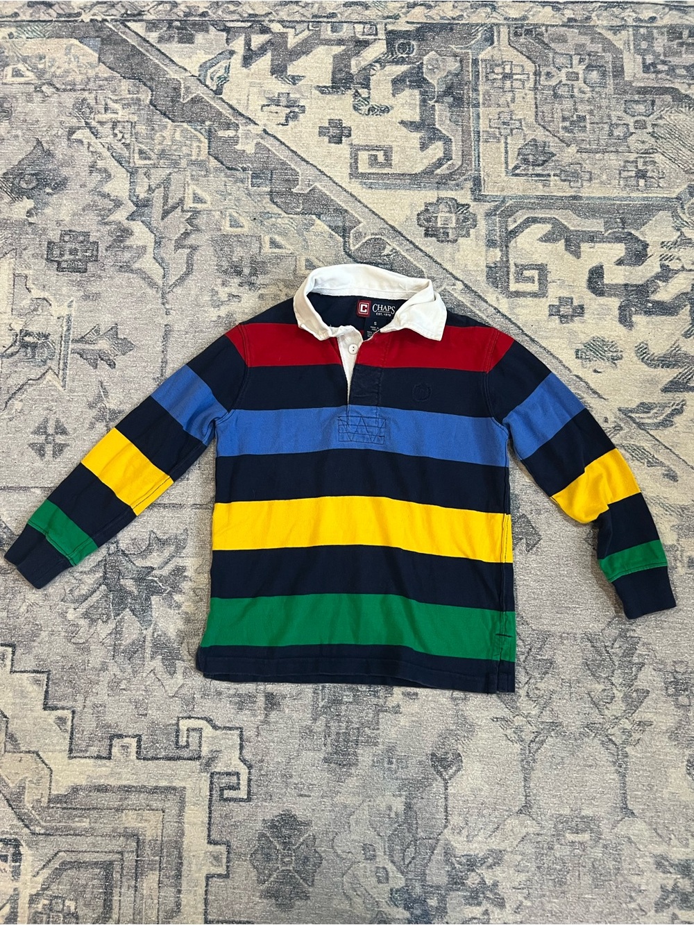 Chaps Boys Colorblock Rugby Polo Shirt